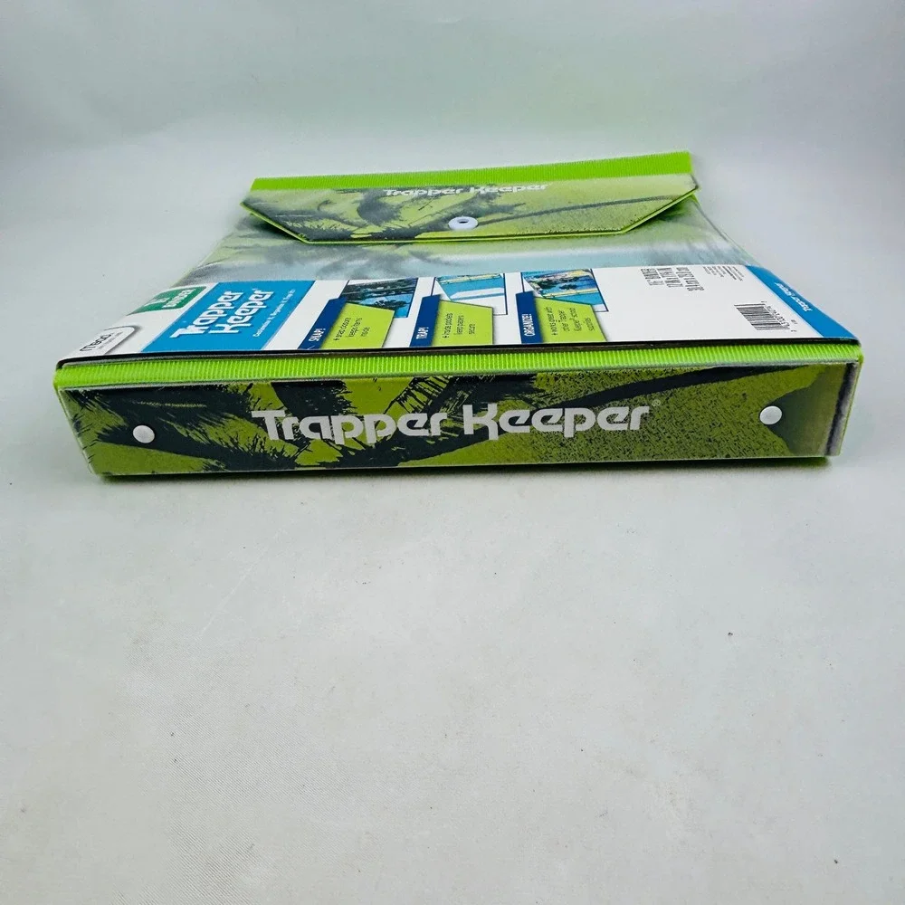 Mead Fun In The Sun Trapper Keeper 1.5 Inch Binder Palm Trees Lime Green 24014